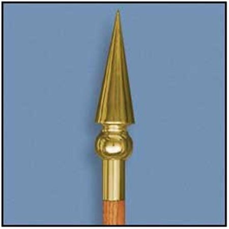 ANNIN FLAGMAKERS Annin Flagmakers 607356 8 in. Round Spear Brass Plated 607356